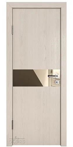 ШИ дверь DO-609 Ясень капучино/зеркало Бронза