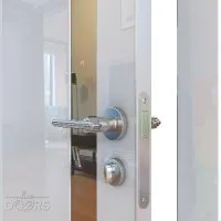 Дверь межкомнатная DO-507 Белый глянец/зеркало Бронза