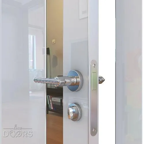 Дверь межкомнатная DO-507 Белый глянец/зеркало Бронза