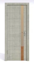 Дверь межкомнатная DO-507 Серый дуб/зеркало Бронза