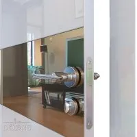 ШИ дверь DO-601 Белый глянец/зеркало Бронза