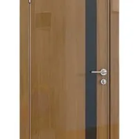 Дверь межкомнатная DO-507 Анегри темный/стекло Черное