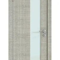 ШИ дверь DO-604 Серый дуб/стекло Белое
