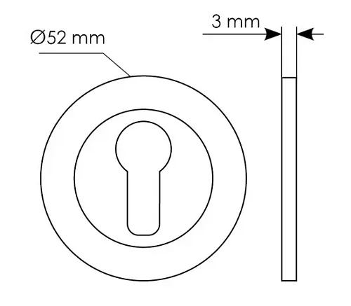 Накладка на евроцилиндр LUX-KH CSA