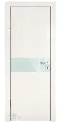 ШИ дверь DO-609 Белый ясень/стекло Белое