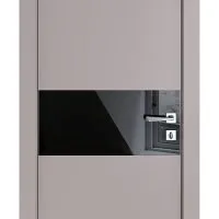 ШИ дверь DO-601 Серый бархат/стекло Черное