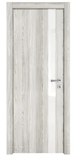 ШИ дверь DO-607 Айс/стекло Белое