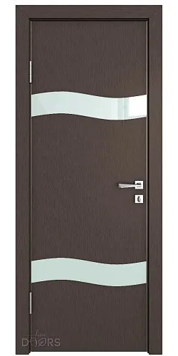 Дверь межкомнатная DO-503 Бронза/стекло Белое