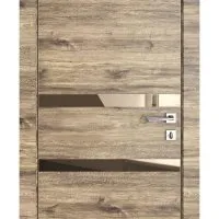 Дверь межкомнатная DO-513 Лофт светлый/зеркало Бронза