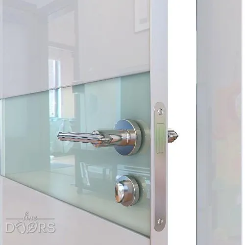 ШИ дверь DO-609 Белый глянец/стекло Белое