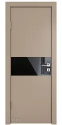 Дверь межкомнатная DO-501 Латте софт/стекло Черное