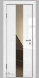 Дверь межкомнатная DO-510 Белый глянец/зеркало Бронза