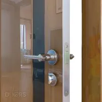 Дверь межкомнатная DO-507 Анегри темный/стекло Черное