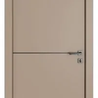 Дверь межкомнатная DG-522 Латте софт/молдинг черный