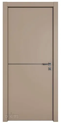 Дверь межкомнатная DG-522 Латте софт/молдинг черный