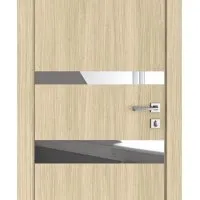 Дверь межкомнатная DO-512 Дуб светлый/Зеркало