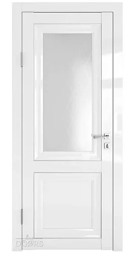 Дверь межкомнатная DO-PG2 Белый глянец/Ромб