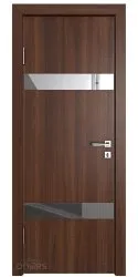 Дверь межкомнатная DO-502 Орех тисненый/Зеркало