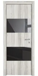 ШИ дверь DO-608 Айс/стекло Черное