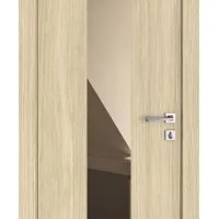 Дверь межкомнатная DO-510 Дуб светлый/зеркало Бронза