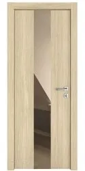 Дверь межкомнатная DO-510 Дуб светлый/зеркало Бронза