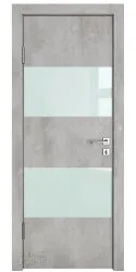 ШИ дверь DO-608 Бетон светлый/стекло Белое