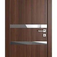 ШИ дверь DO-613 Орех тисненый/Зеркало