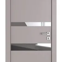 ШИ дверь DO-612 Серый бархат/Зеркало