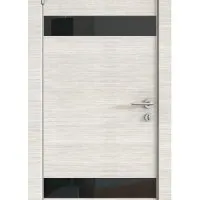 ШИ дверь DO-602 Ива светлая/стекло Черное