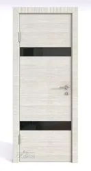 ШИ дверь DO-602 Ива светлая/стекло Черное