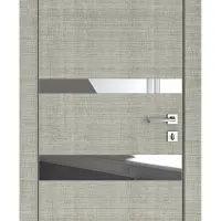 ШИ дверь DO-612 Серый дуб/Зеркало