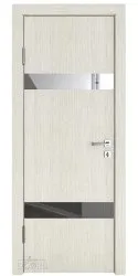 Дверь межкомнатная DO-502 Белая лиственница/Зеркало
