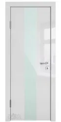 ШИ дверь DO-610 Серый глянец/стекло Белое