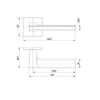 Ручка Punto (Пунто) раздельная K.ARC.Q52.BLADE BL-24 черный