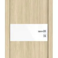 ШИ дверь DO-601 Дуб светлый/стекло Белое