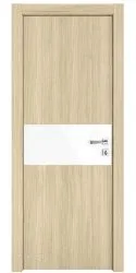 ШИ дверь DO-601 Дуб светлый/стекло Белое