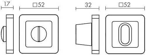 Ручка Fuaro (Фуаро) поворотная BK6 XM SSC/CP-16 сатинированный хром/хром