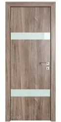 Дверь межкомнатная DO-502 Орех седой светлый/стекло Белое