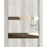 Дверь межкомнатная DO-512 Айс/зеркало Бронза