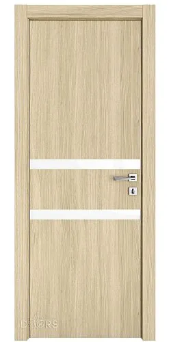ШИ дверь DO-613 Дуб светлый/стекло Белое