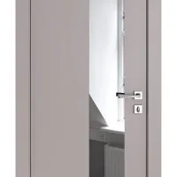 Дверь межкомнатная DO-504 Серый бархат/Зеркало