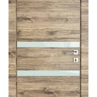 Дверь межкомнатная DO-513 Лофт светлый/стекло Белое