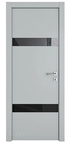 Дверь межкомнатная DO-502 Силк маус/стекло Черное