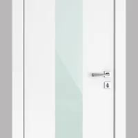 Дверь межкомнатная DO-510 Белый бархат/стекло Белое