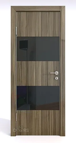 Дверь межкомнатная DO-508 Сосна глянец/стекло Черное