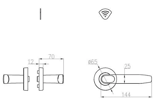 Электронный гостиничный онлайн замок HSU-9905BT-SN