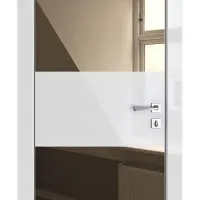 Дверь межкомнатная DO-508 Серый глянец/зеркало Бронза