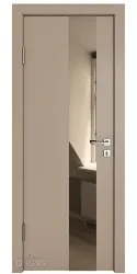 Дверь межкомнатная DO-504 Латте софт/зеркало Бронза