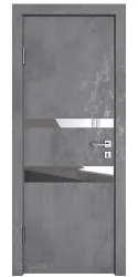 Дверь межкомнатная DO-512 Бетон темный/Зеркало