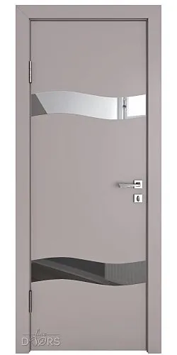 Дверь межкомнатная DO-503 Серый бархат/Зеркало